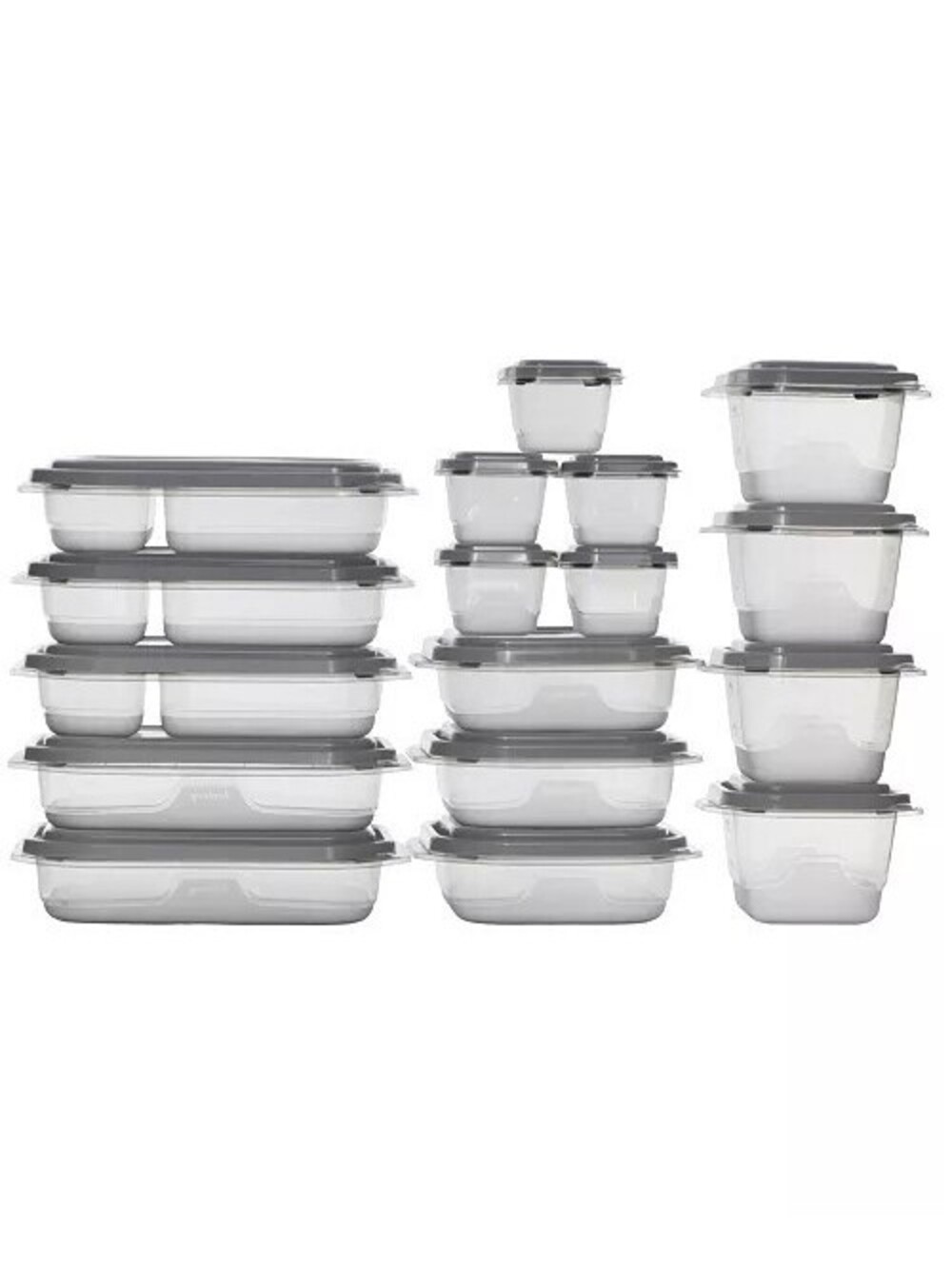 43$ GoodCook EveryWare Set of 17 BPA-Free Food Storage Containers with Lids Gray